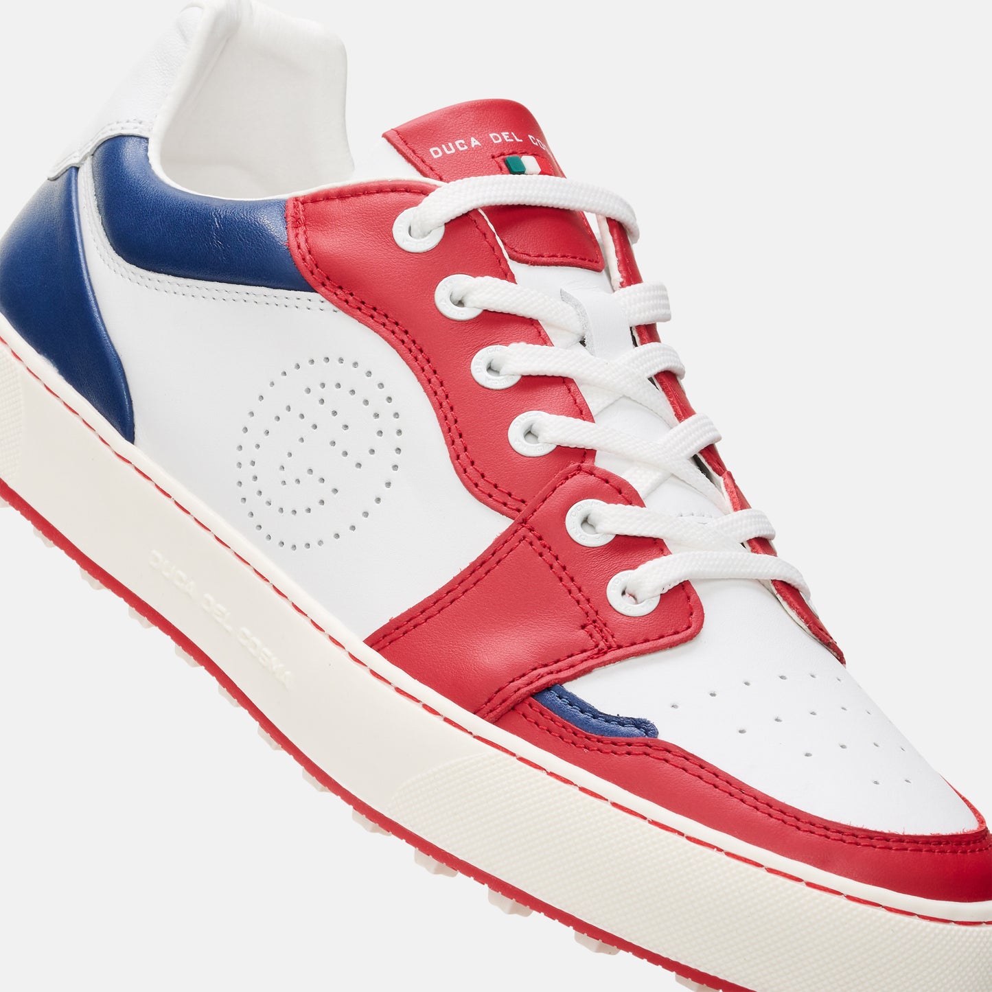 Red Golf Shoes, Men's Blue Golf Shoes, Men's Golf Shoes Duca del Cosma, Spikeless Golf Shoes.