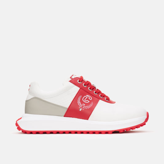 White Golf Shoes, Men's Red Golf Shoes, Men's Golf Shoes Duca del Cosma, Spikeless Golf Shoes, Waterproof Golf Shoes.