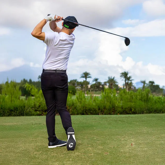 black leather golf shoes, Duca del Cosma