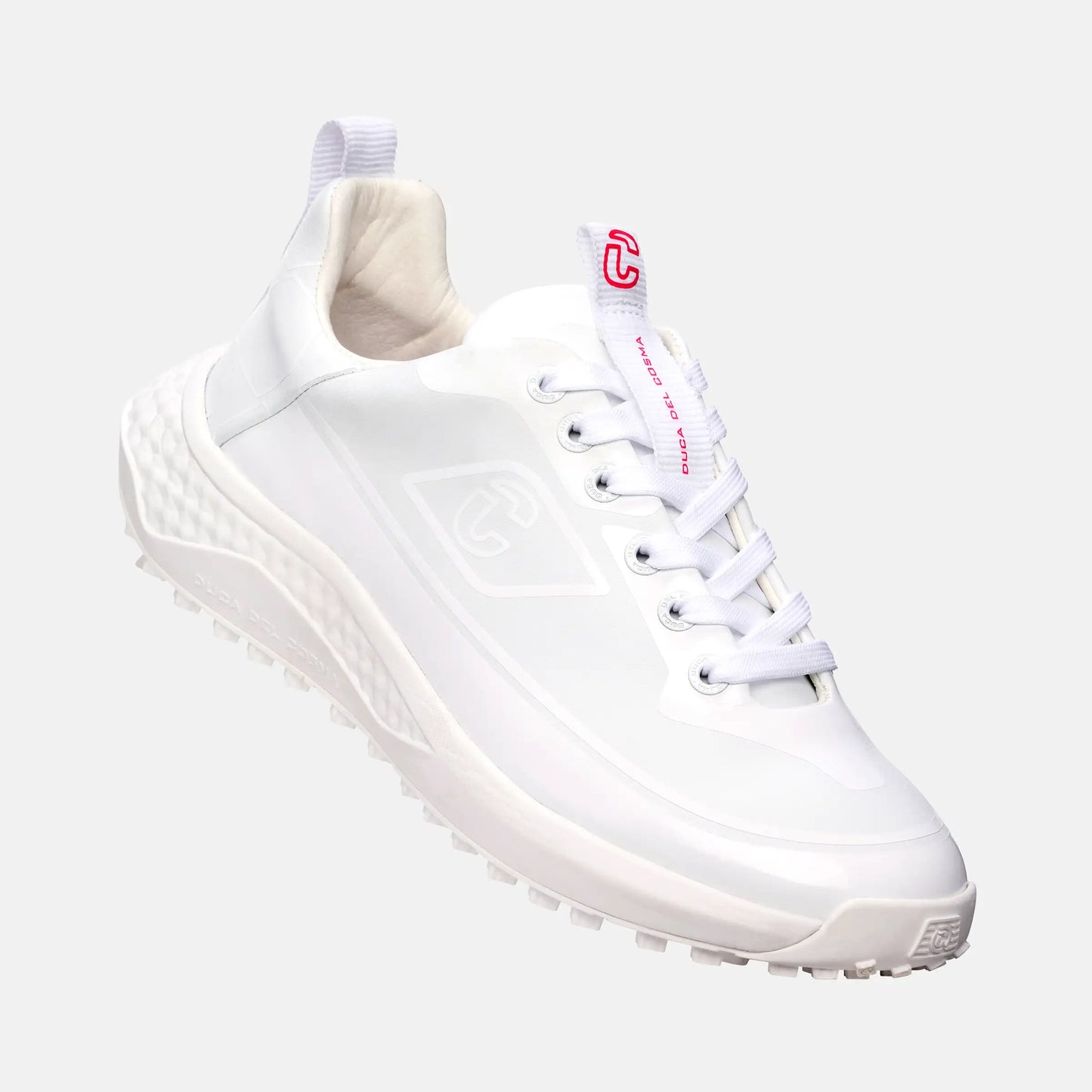 white spikeless golf shoes, Duca del Cosma