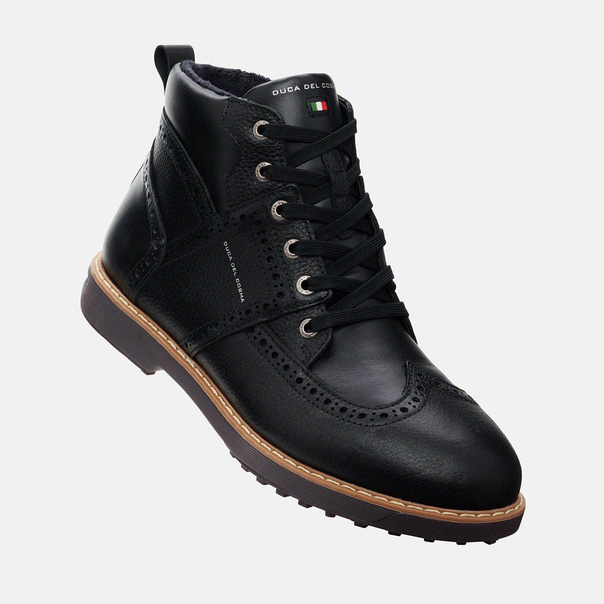 Mens black golf shoe