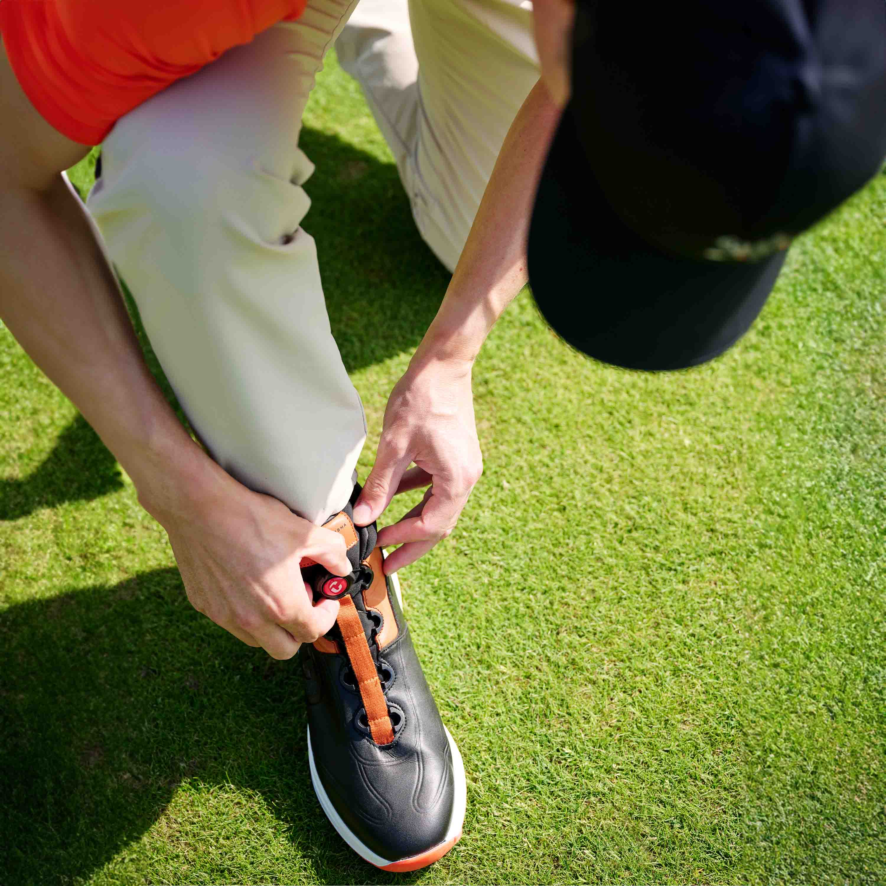 Orange sale golf shoes