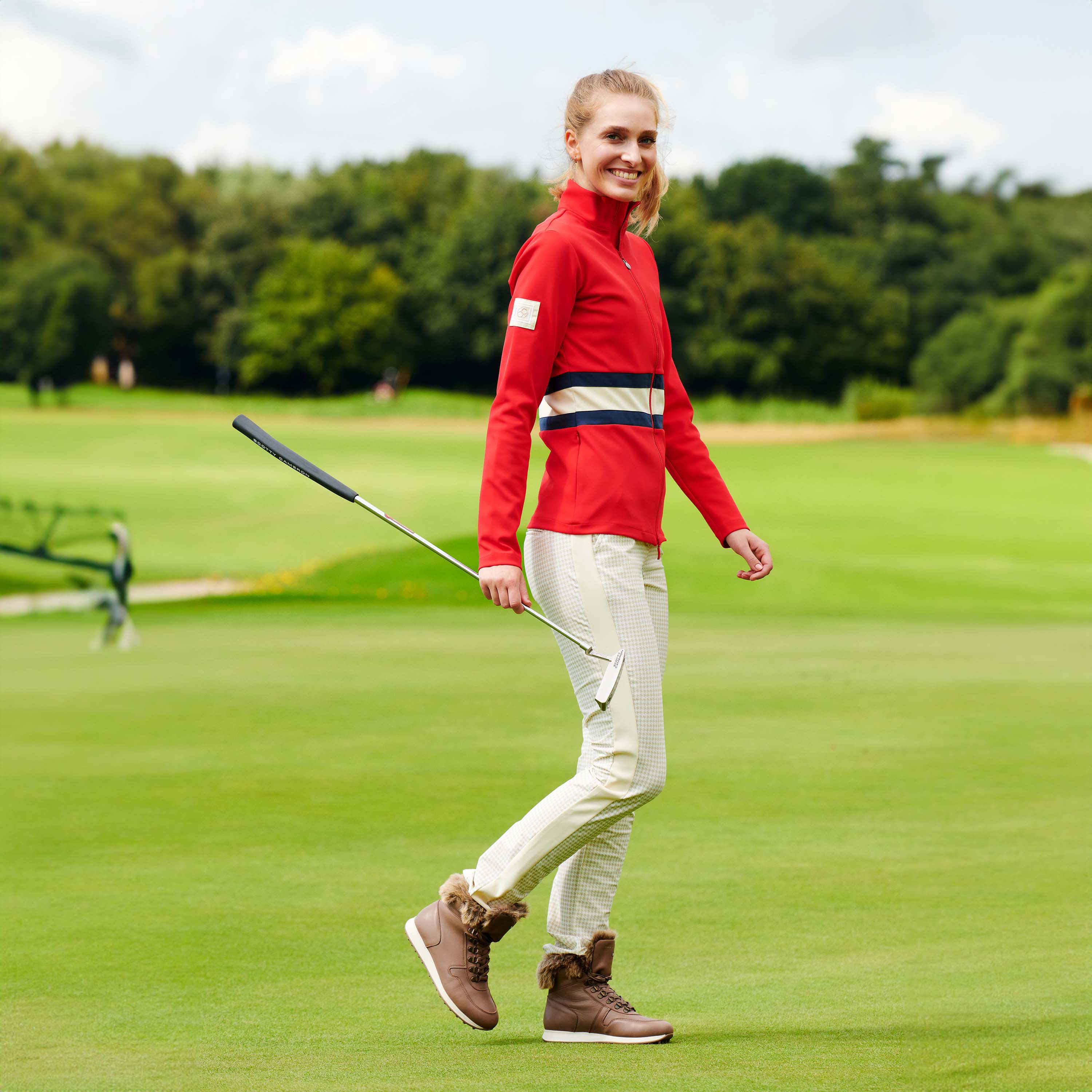 Palazzo Chaussures de golf d hiver pour femme taupe