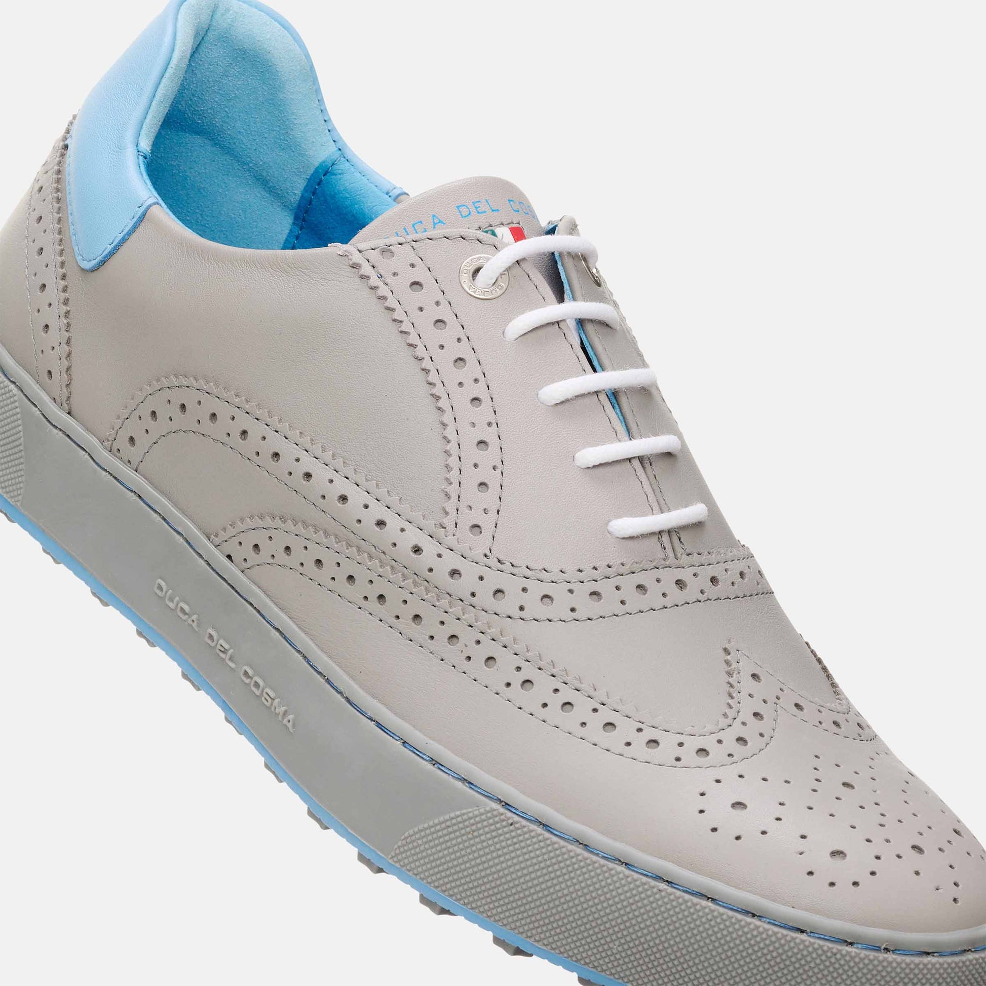 Grey Golf Shoes, Men's Golf Shoes Duca del Cosma, Spikeless Golf Shoes, Classic Golf Shoes.