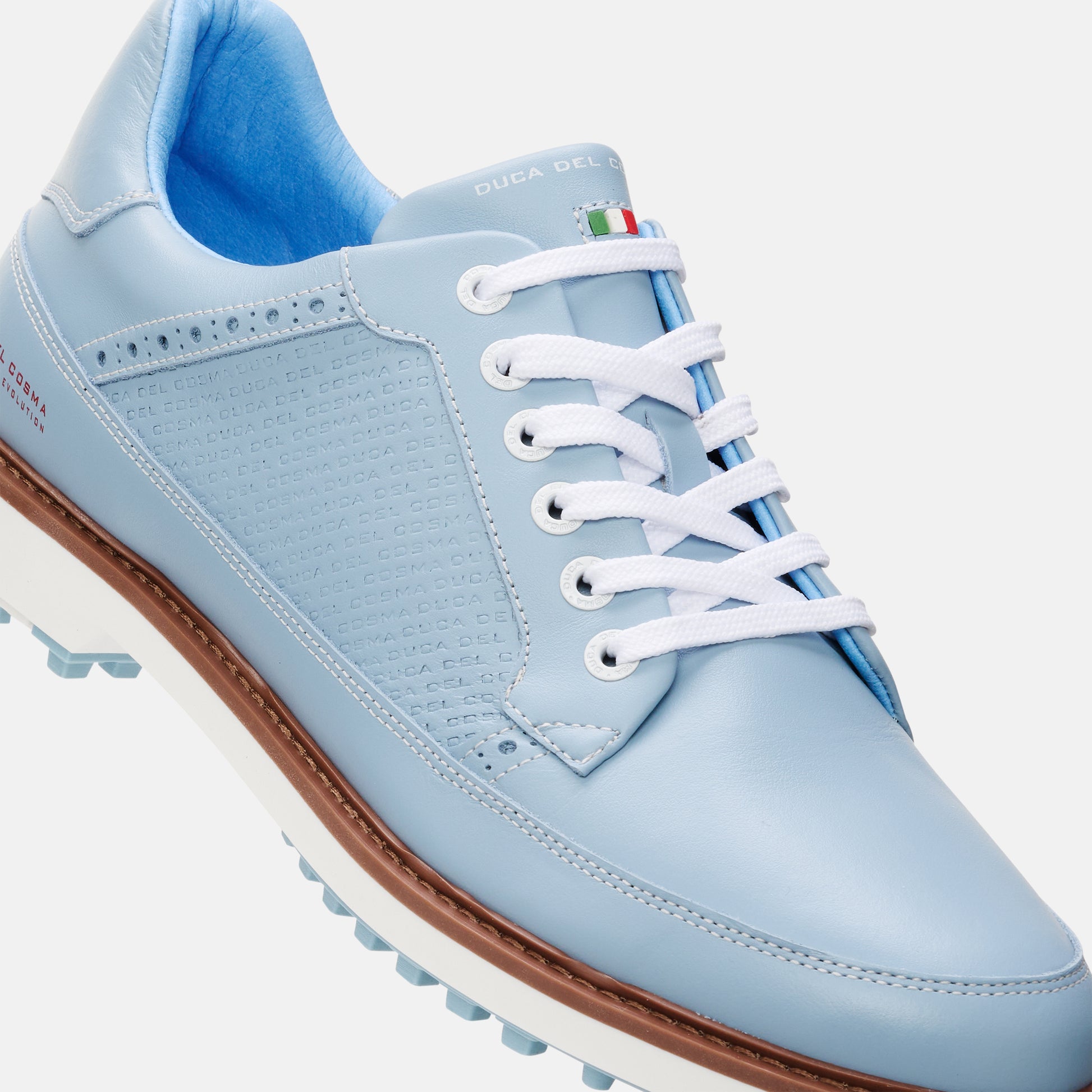 Men's Blue Golf Shoes, Men's Waterproof Golf Shoes, Mens Golf Shoes Duca del Cosma. 