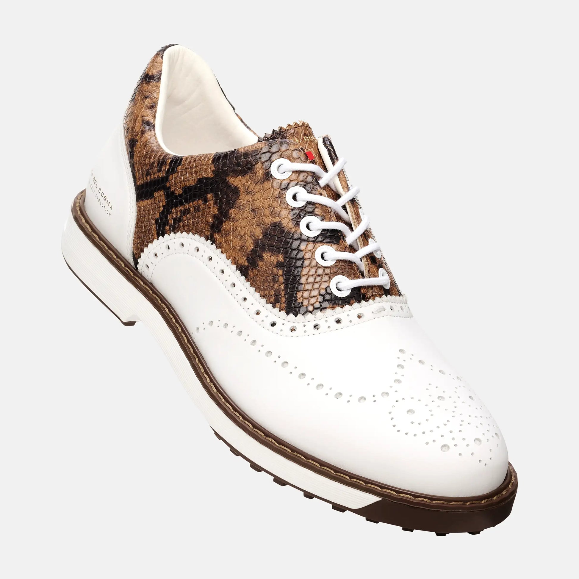 Lightweight Golf Shoes For Men - Dandy Leggero - White/Snake Lightweight Golf Shoes For Men - Dandy Leggero - White/Snake
