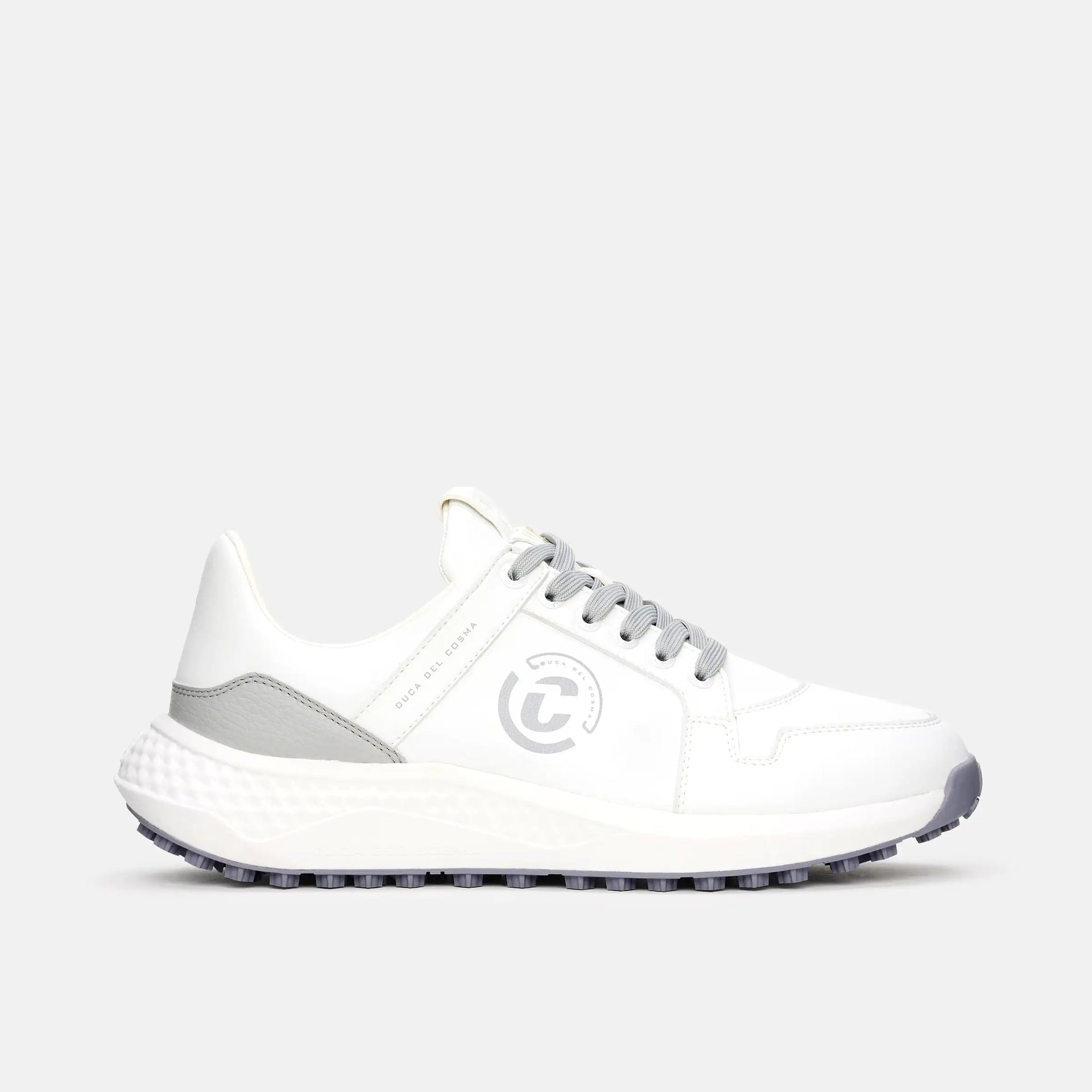 Lightweight Waterproof Golf Shoes - Novara - White/Grey – Duca del