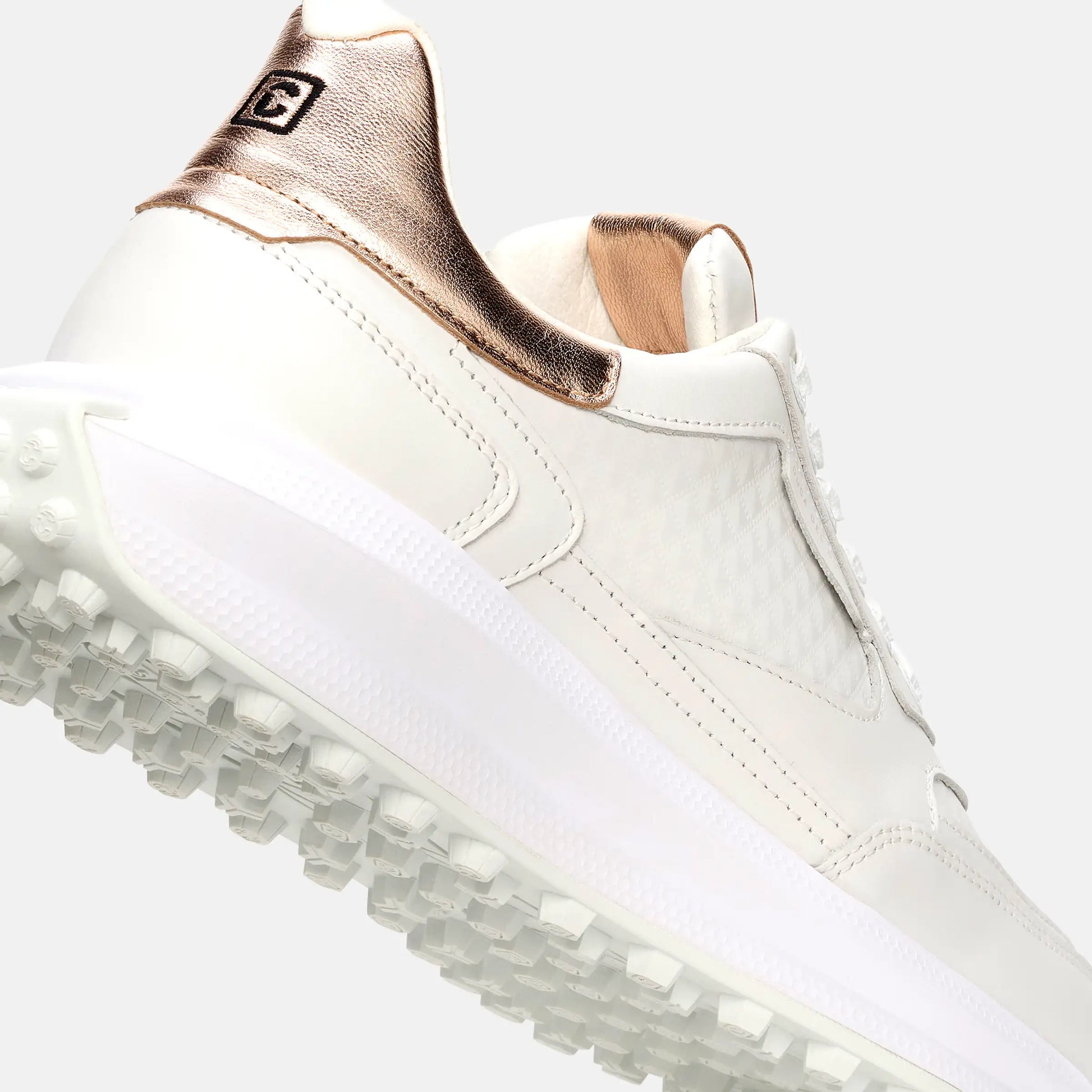 Best Lightweight Golf Shoes Olivera 2 - White/Rose Gold – Duca del Best Lightweight Golf Shoes Olivera 2 - White/Rose Gold – Duca del