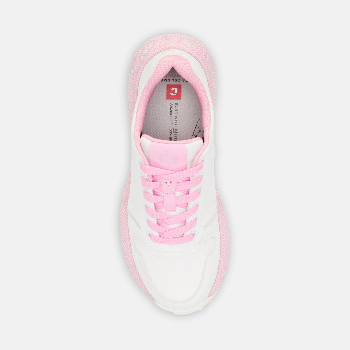 Lightweight Summer Golf Shoes Saturnia - White/Pink – Duca del