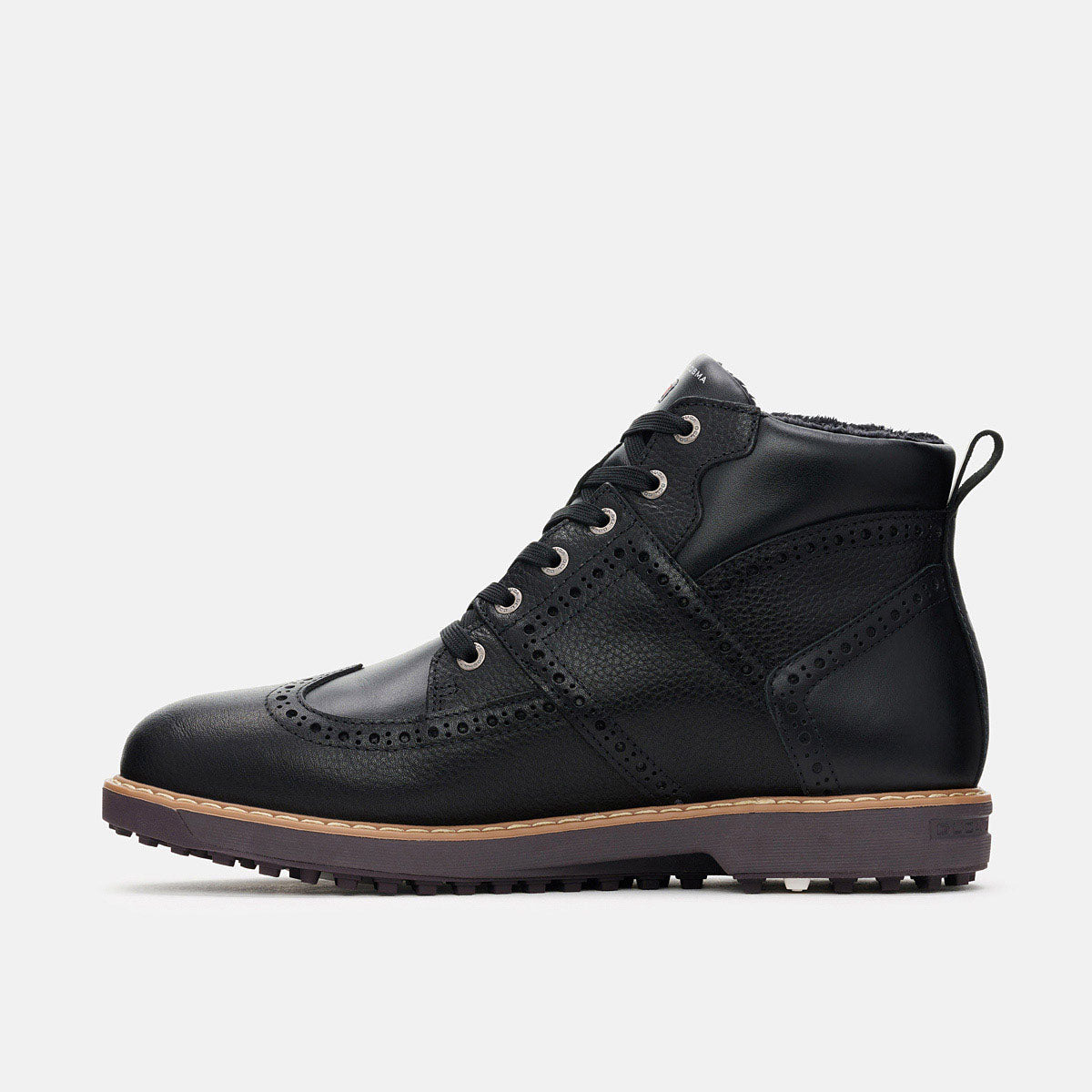 Mens black golf shoe