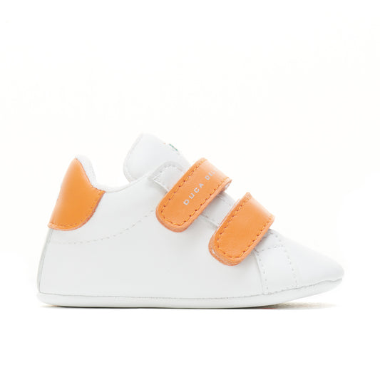 Baby Shoe - White/Orange