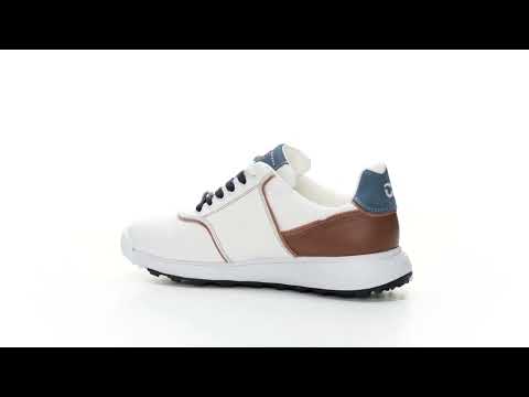 Positano white cognac Duca del Cosma Mens Golf Shoes Best Golf shoes men waterproof